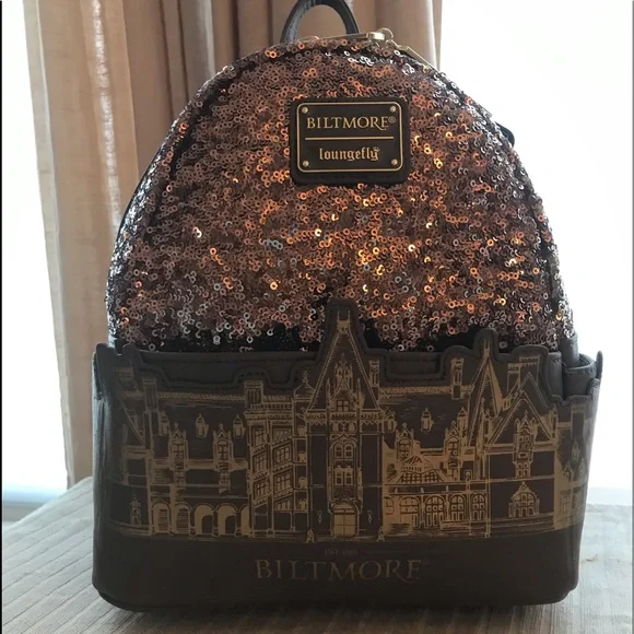 Loungefly | Bags | Biltmore Luxurious Brown Sequins Mini  display picture 1